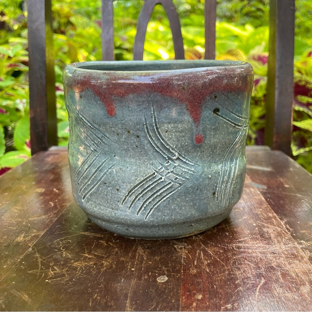 Artisan Pottery Squat Vase